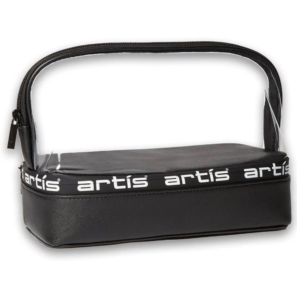Artis NWT Large Black Brush Case 2-Compartment Clear Top Travel Organizer